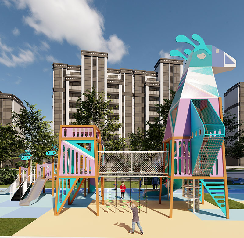 小區(qū)游樂設(shè)施非標(biāo)定制鹿造型滑梯.jpg