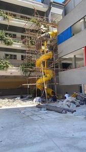 2022年8月重庆巴南区定制室外大型不锈钢滑梯项目完美完工