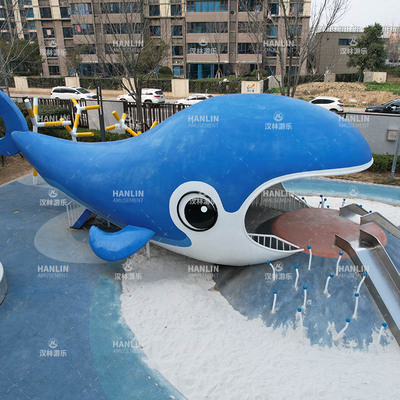 非标定制游乐设备：鲸鱼造型滑梯